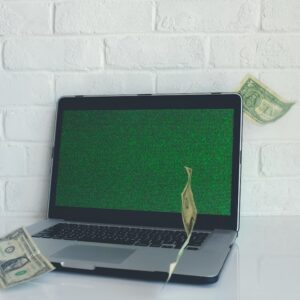 Photo Laptop with money