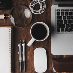 Photo Laptop and coffee
